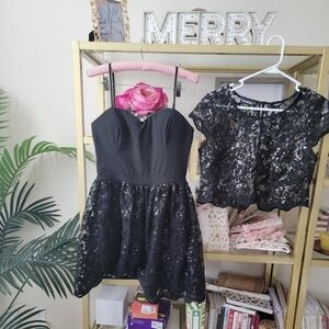 BEBE Black Sequin Dress / Christmas Dress in Women's Size S/P